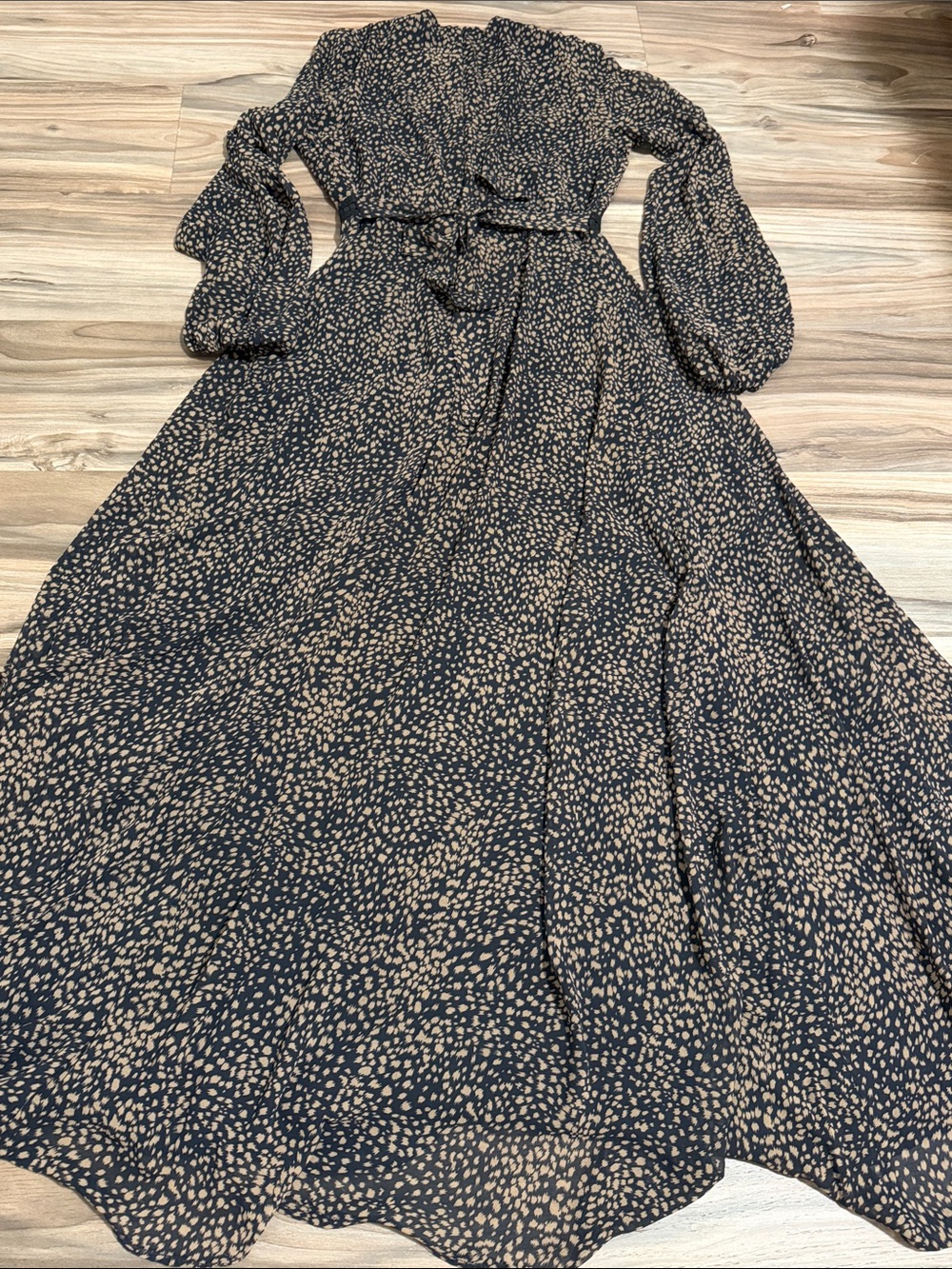 Women’s Baltic Born Cha Cha Print Maxi Dress Taupe/Black Size S Animal Print - Picture 7 of 9